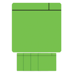 Magnet Scrum 75mmx75mm green 5 pieces