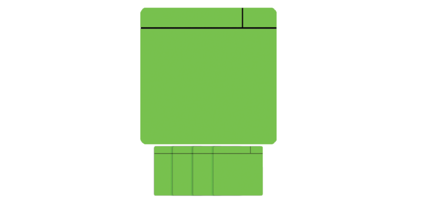 Magnet Scrum 75mmx75mm green 5 pieces