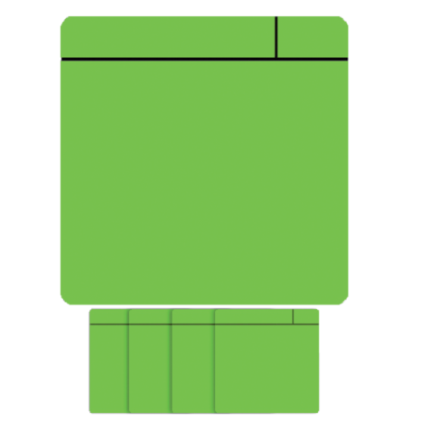 Aimant Scrum 7,5cmx7x5cm vert