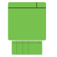 Aimant Scrum 75mmx75mm vert 5 pièces