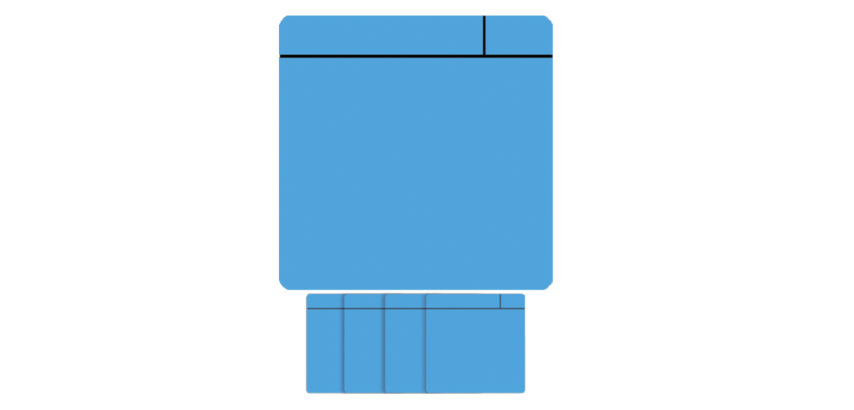 Sky blue 75mmx75mm Scrum magnet 5 pieces