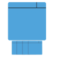 Aimant Scrum 7,5cmx7x5cm  bleu ciel