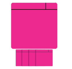 Magneet scrum 75x75mm roze 5 stuks