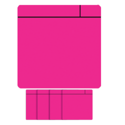 Aimant Scrum 75mmx75mm rose 5 pièces