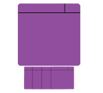 Magnet Scrum 75mmx75mm purple 5 pieces