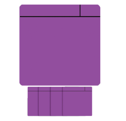 Magnet Scrum 75mmx75mm purple 5 pieces