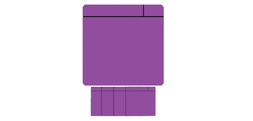 Magnet Scrum 75mmx75mm purple 5 pieces