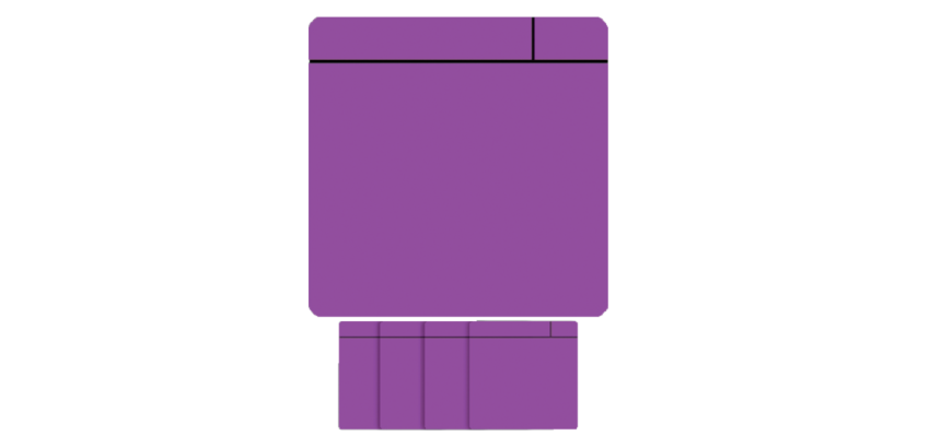 Magnet Scrum 75mmx75mm purple 5 pieces