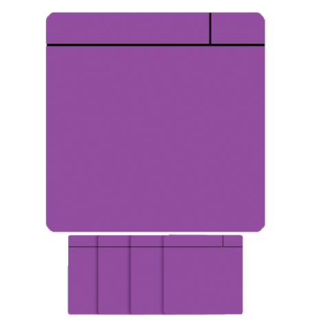 Aimant Scrum 75mmx75mm violet 5 pièces