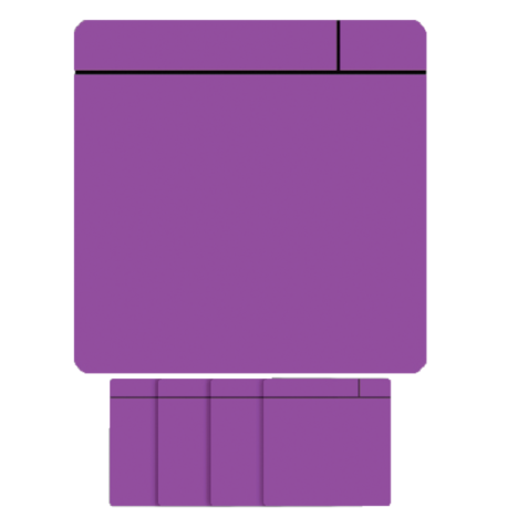Magneet scrum 75x75mm paars