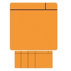 Aimant Scrum 75mmx75mm orange 5 pièces