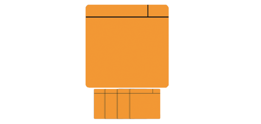 Orange Scrum magnet 75mmx75mm 5 pieces