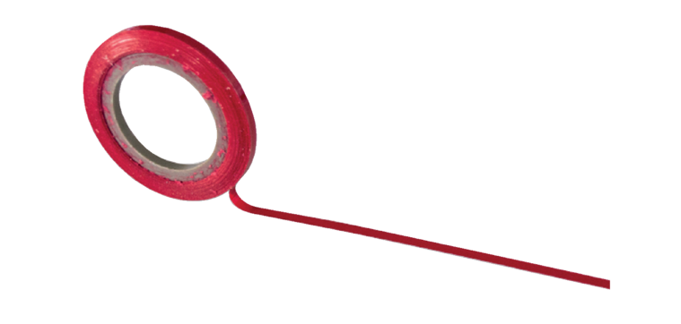 Ruban de matrice autocollant 3mmx10m rouge