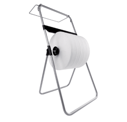 Poetspapierdispenser Satino CR1 vloerstandaard zilver 332370
