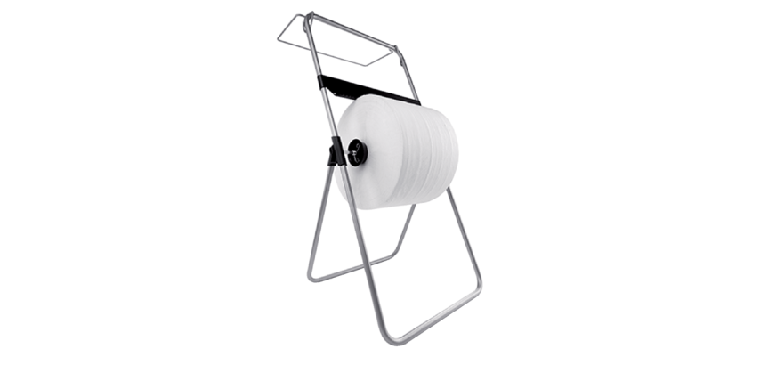 Distributeur rouleau d'essuyage Satino CR1 332370 au sol argent