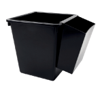 Papierbak kunststof vierkant taps 21liter zwart