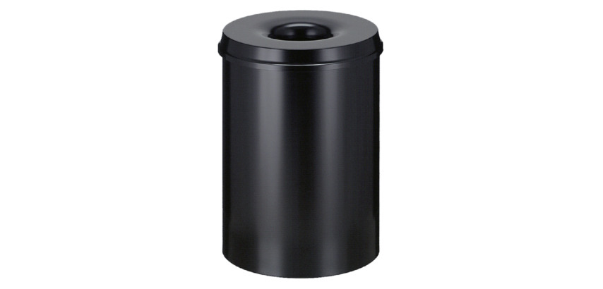 Corbeille à papier Vepa Bins anti-feu 30L Ø33,5cm noir