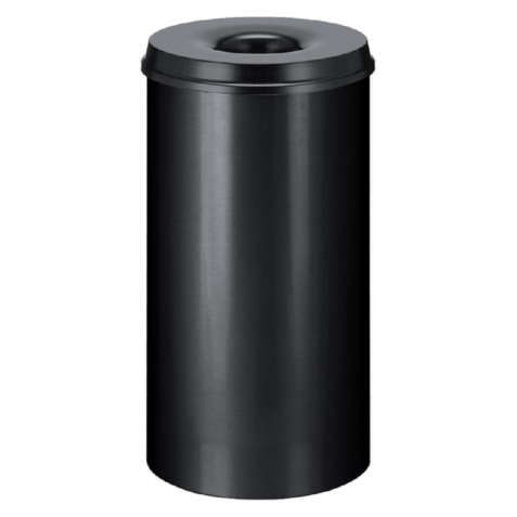 Papierbak met vlamdover Vepabins 50 liter 335mm zwart
