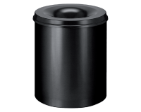 Papierbak met vlamdover Vepabins 80liter 47cm Zwart