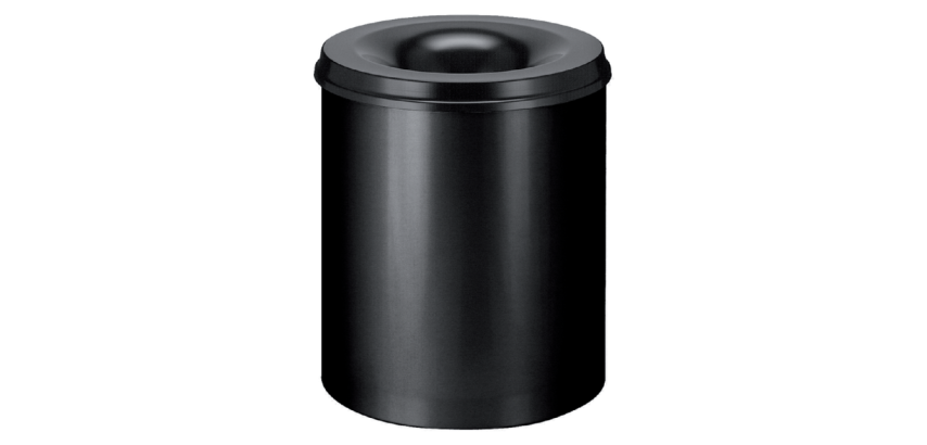 Papierkorb Vepa Bins feuerfest 80L 47cm Schwarz