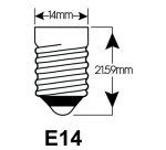 LED integral E14 2W 2700k blanc chaud 250lumen