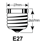 Lampe LED Integral E27 2W 2700K blanc chaud 250lumen