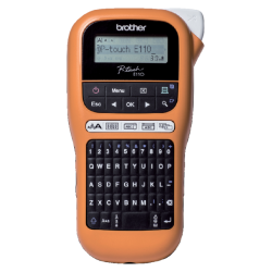 Imprimante d'étiquettes Brother P-Touch TZe PT-E110 portable qwerty 12mm orange