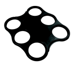 Tray cup holder Sensations for 6 cups black