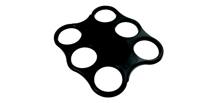 Tray cup holder Sensations for 6 cups black