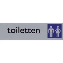 Infobord pictogram toiletten dames/heren 165x44mm