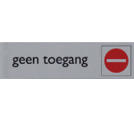 Infobord pictogram geen toegang 165x44mm