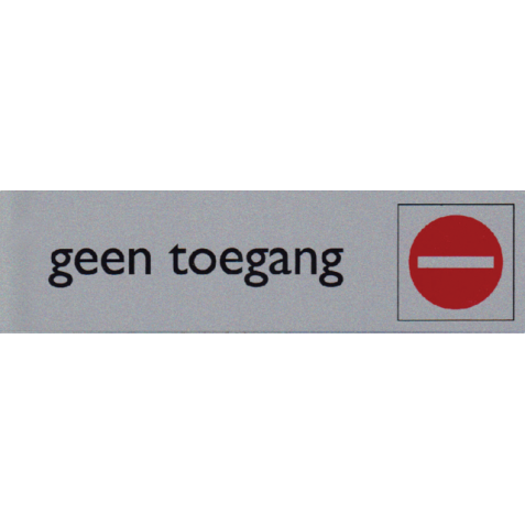 Infobord pictogram geen toegang 165x44mm