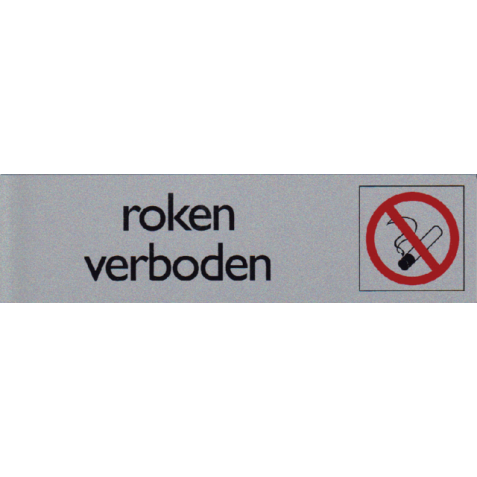 Pictogramme 'Niet rokers ruimte' 165x44mm