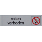 Infobord pictogram roken verboden 165x44mm