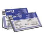 Bac cartes de visite OPUS 2 comptoir avec espace carte acryl