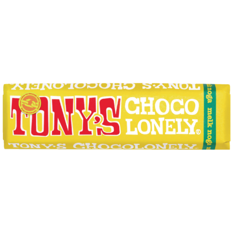 Chocolade Tony's Chocolonely melk noga reep 47gr