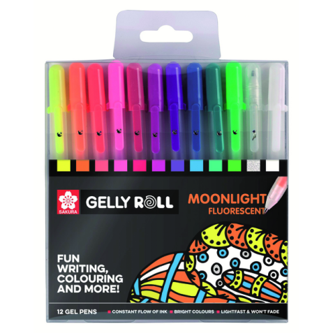 Gelschrijver Sakura Gelly Roll Moonlight blister à 12 stuks assorti