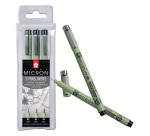 Fineliner Sakura pigma micron blister 3 stuks zwart