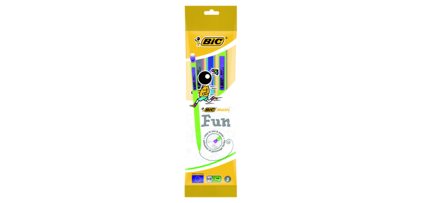 BIC Matic Fun Mechanical Pencil HB 0.7mm blister pack of 3 pieces