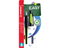 Stylo plume STABILO EASYbuddy droitier M noir/lime blister 1 pièce