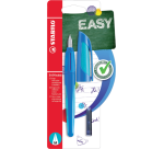Vulpen STABILO Easybuddy rechtshandig medium donkerblauw/lichtblauw blister à 1 stuk