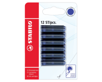 Inktpatroon STABILO blauw blister à 12 stuks