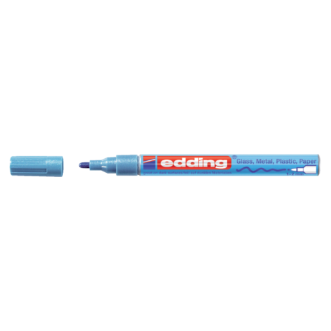 Viltstift edding 751 lakmarker rond 1-2mm metallic blauw