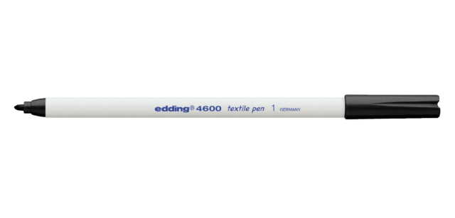 Feutre Textile edding 4600 ogive 1mm noir