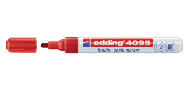 Krijtstift edding 4095 rond 2-3mm rood