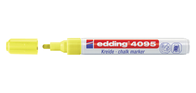 Krijtstift edding 4095 rond 2-3mm neon geel