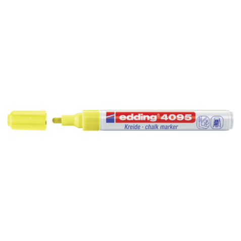 Krijtstift edding 4095 rond 2-3mm neon geel