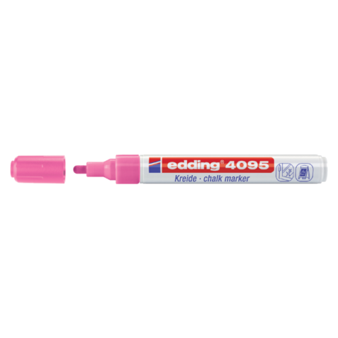 Krijtstift edding 4095 rond 2-3mm neon roze