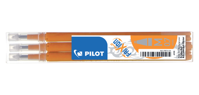PILOT FriXion Medium orange refill roller 3 pieces