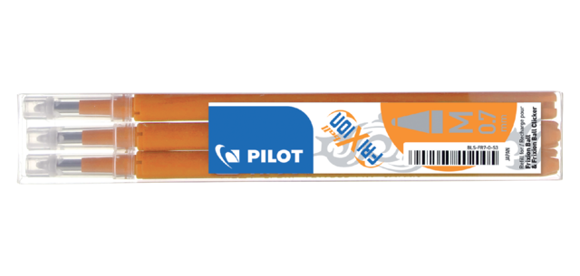 Recharge roller PILOT FriXion Medium orange 3 pièces